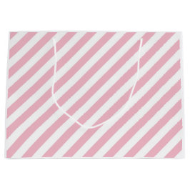 Bolsa De Regalo Grande Rayas rosas y blancas