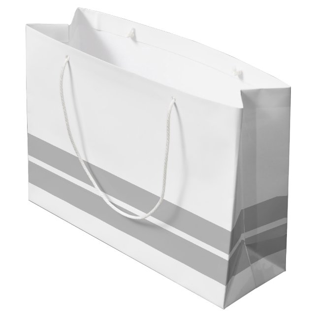 Bolsa De Regalo Grande Rayos de Carreras inferior gris profesional sobre  (Angulo reverso)