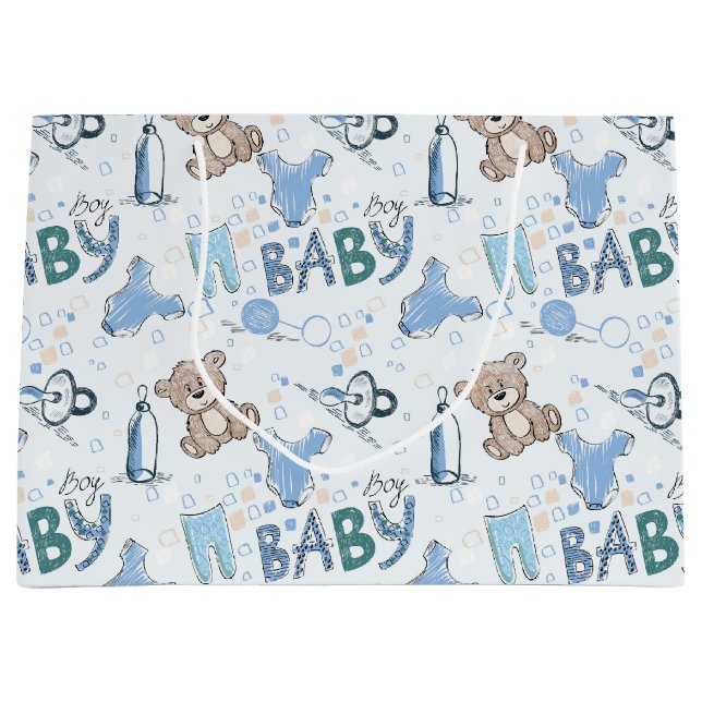 Bolsa De Regalo Grande Recién nacido Teddy Bears (Anverso)