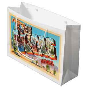 Bolsa De Regalo Grande Recuerdo viejo del viaje del vintage de Las Vegas
