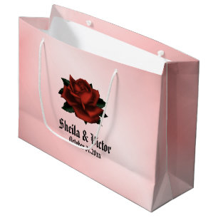 Bolsa De Regalo Grande Red Rose Gothic Boda Personal