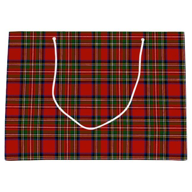 Bolsa De Regalo Grande Red Stewart Plaid (Anverso)