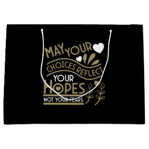 Bolsa De Regalo Grande Reflejar tus esperanzas Motivación