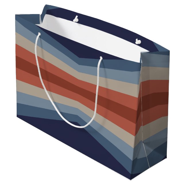 Bolsa De Regalo Grande Reflejo arcoiris en estilo retro (Angulo reverso)