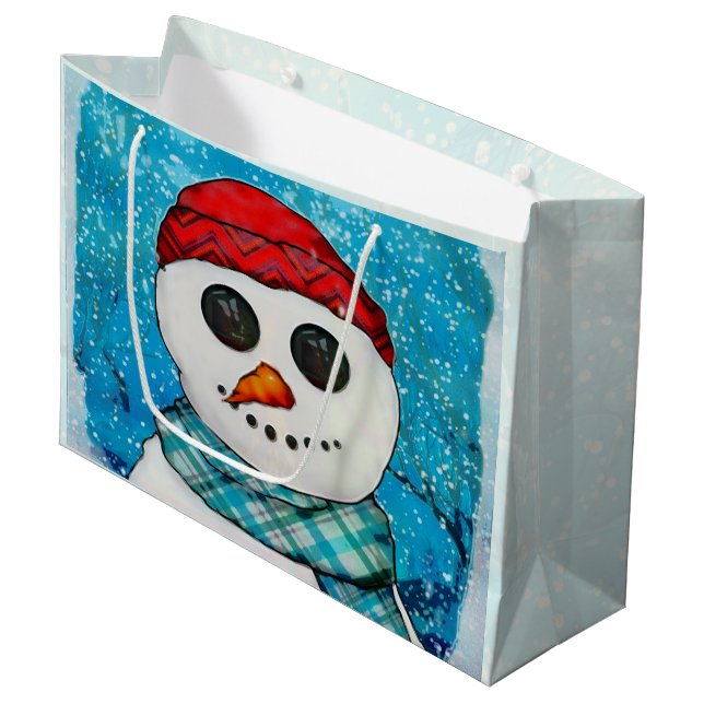 Bolsa De Regalo Grande Reflexiones Navidades Snowman SOLO AMPLIO (Angulo Anverso)