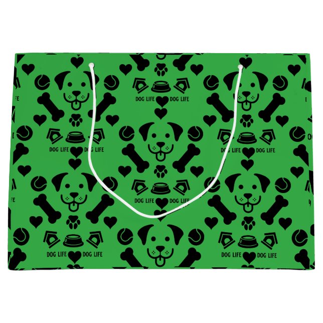 Bolsa De Regalo Grande Regalo con temas de perro (Anverso)