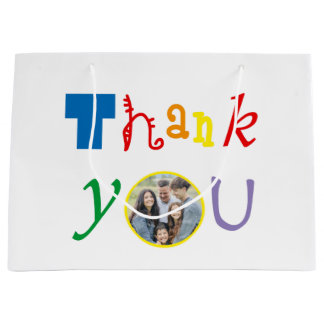 Bolsa De Regalo Grande Regalo de Foto de Agradecimiento Personalizado