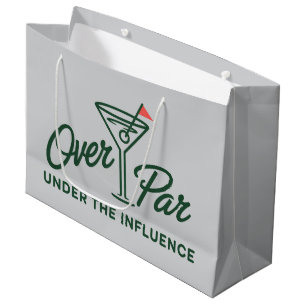 Bolsa De Regalo Grande Regalo de golf sobre par y bajo la influencia de g
