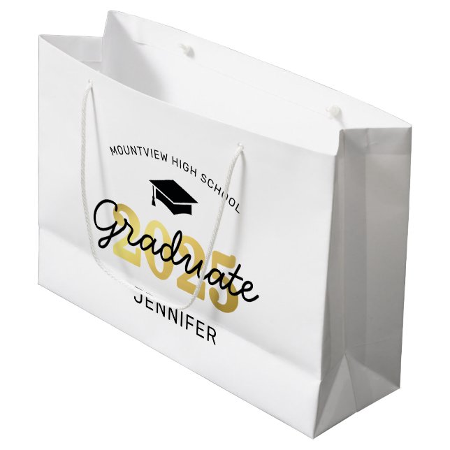 Bolsa De Regalo Grande Regalo de graduación 2025 (Angulo Anverso)