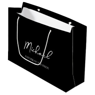 Bolsa De Regalo Grande Regalo de nombre de partido de boda personalizada