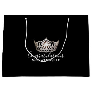 Bolsa De Regalo Grande Regalo de plata de la corona de Srta. América