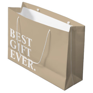 BOLSA DE REGALO GRANDE REGALO MEJOR QUE NUNCA TEXTO PERSONALIZADO SENCILL