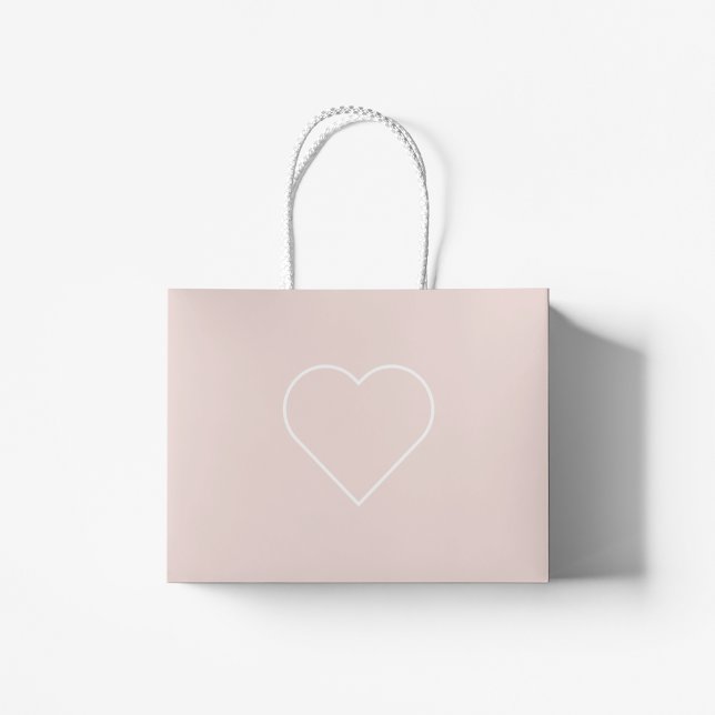 Bolsa De Regalo Grande Regalo moderno Pastel Rosa y Corazón Minimalista A (Subido por el creador)