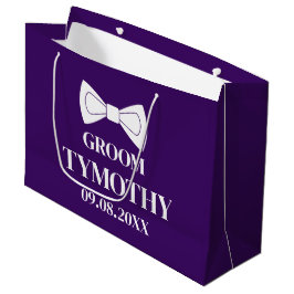 Bolsa De Regalo Grande Regalo Morado Elegante Moderno Boda