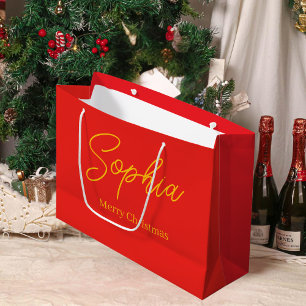 Bolsa De Regalo Grande Regalo personalizado de Nochebuena en Arpillera Ro