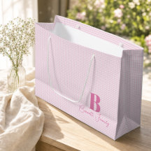 Regalos con Monograma Dulce de Cuadros Rosa Rubor