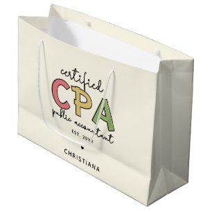 Bolsa De Regalo Grande Regalos de Contadores Públicos certificados por CP