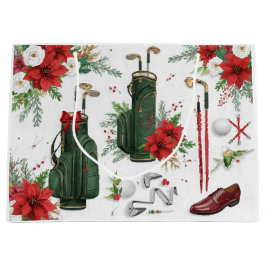 Bolsa De Regalo Grande Regalos de Navidad con tema de golf para golfistas