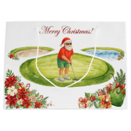 Bolsa De Regalo Grande Regalos de Navidad con tema de golf para golfistas