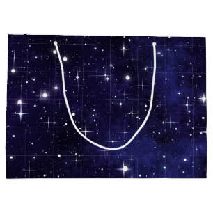 Bolsa De Regalo Grande Rejilla estrellada del cielo nocturno