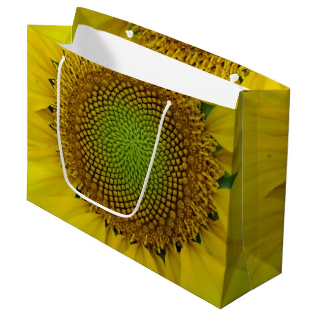 Bolsa De Regalo Grande Relación de oro del girasol (Angulo Anverso)