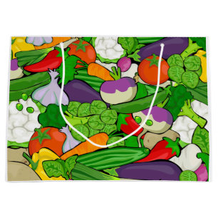 Bolsa De Regalo Grande Relevo sano de las verduras frescas