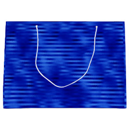 Bolsa De Regalo Grande Relieve metalizado azul real rayado Hanukkah