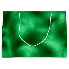 Bolsa De Regalo Grande Relieve metalizado verde