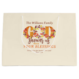 Bolsa De Regalo Grande Religious Thanksgiving Faith Bible Quote