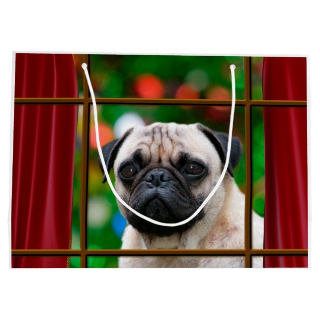 Bolsa De Regalo Grande Relojes del barro amasado para Santa (Reverso)