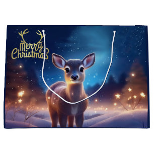 Bolsa De Regalo Grande Reno con Feliz Navidad