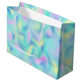 Bolsa De Regalo Grande Resumen Bonito Pastel Swirls