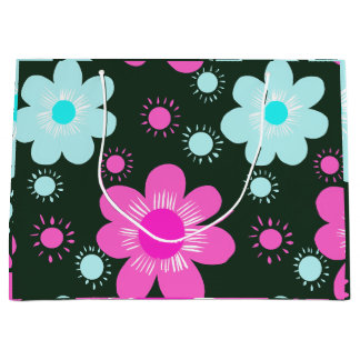 Bolsa De Regalo Grande Resumen Diseño del patrón de Mandala floral rojo