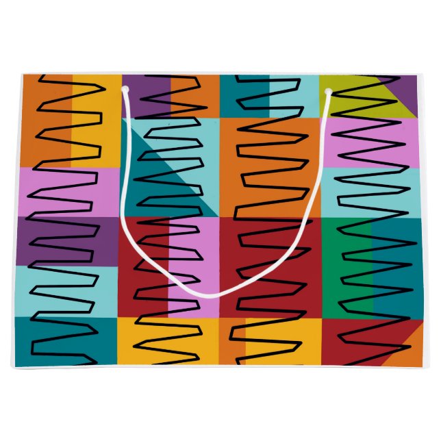 Bolsa De Regalo Grande Resumen, diseños coloridos (Anverso)