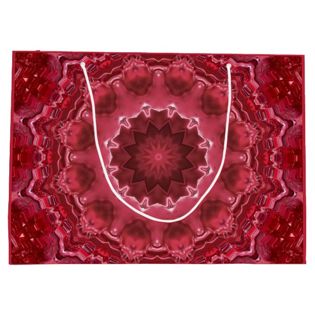 Bolsa De Regalo Grande Resumen, mandala, caleidoscopio (Reverso)