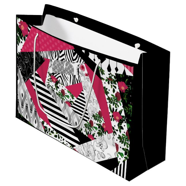 Bolsa De Regalo Grande retazos rojos, popular, almohada de lanzamiento de (Angulo Anverso)