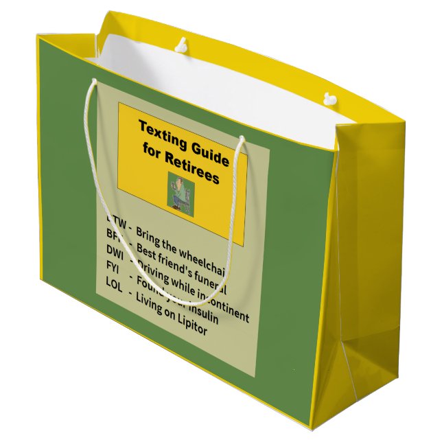 Bolsa De Regalo Grande Retiro divertido (Angulo reverso)