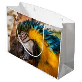 Bolsa De Regalo Grande Retrato de macao azul y amarillo