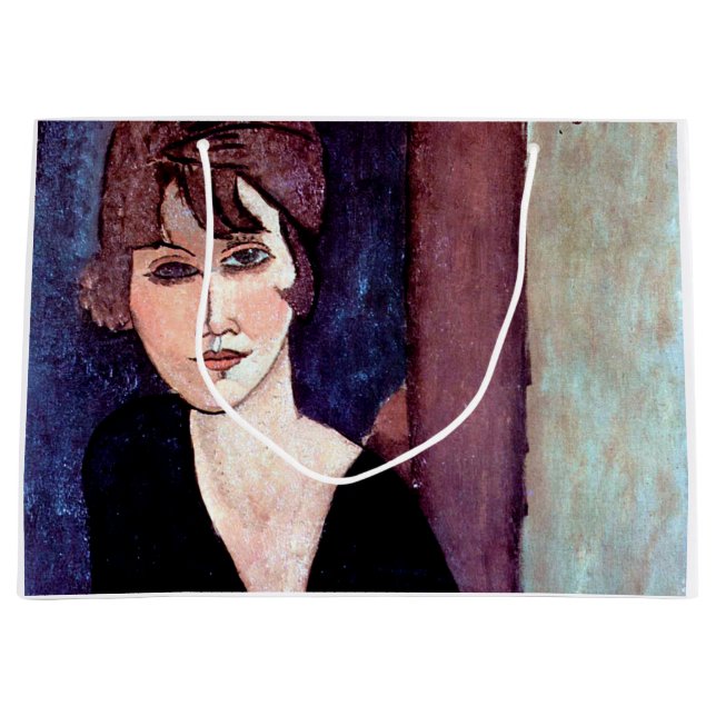 Bolsa De Regalo Grande Retrato de mujer, Modigliani (Anverso)