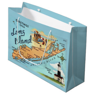 Bolsa de regalo grande retro de Long Island