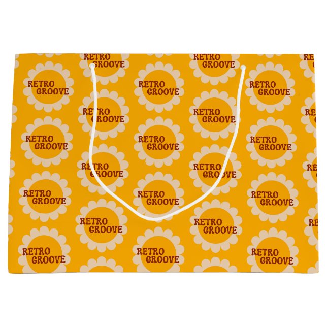 Bolsa De Regalo Grande Retro Groove Large Gift Bag (Anverso)