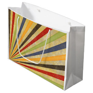 Bolsa De Regalo Grande Retro Grunge Rays de bonito + tus ideas