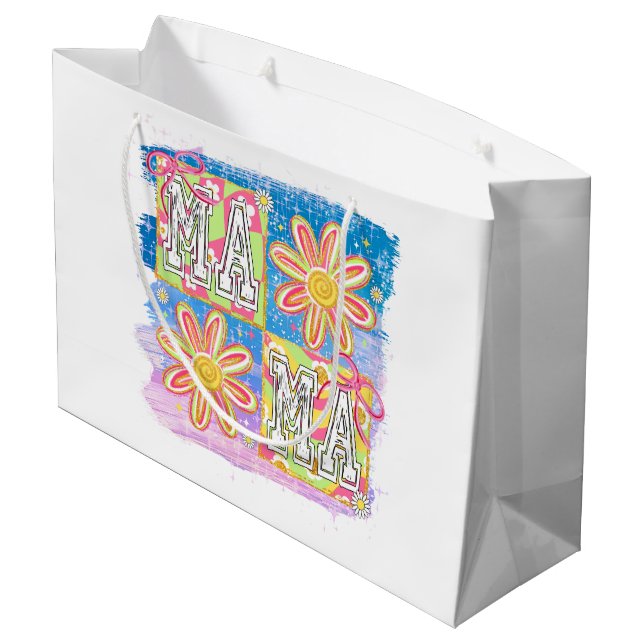 Bolsa De Regalo Grande Retro Ma Ma  (Angulo reverso)