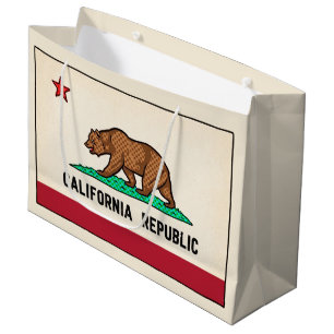 Bolsa De Regalo Grande Retro Oso del Estado Dorado República de Californi