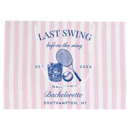 Bolsa De Regalo Grande Retro Rosa Último Swing Antes De La Ronda Tenis Ba