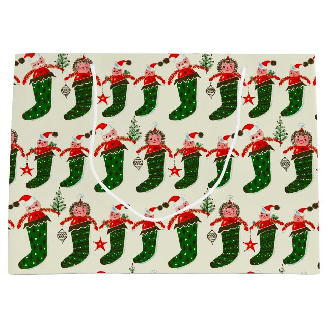 Bolsa De Regalo Grande Retro Treasures Christmas Stockings (Anverso)