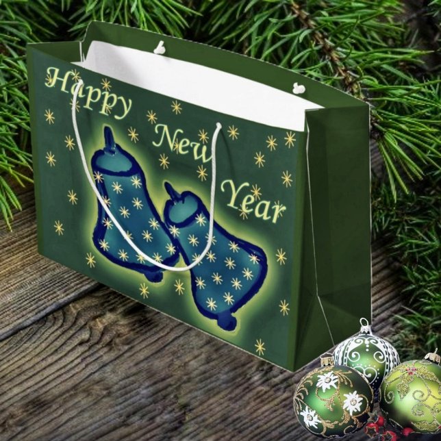 Bolsa De Regalo Grande Ringing In The Year  (This unusual-looking gift bag, has a Victorian look, to its design!)