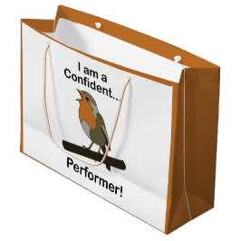 Bolsa De Regalo Grande Robin Bird soy un intérprete confiado Divertido