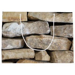 Bolsa De Regalo Grande Rocas apiladas en un muro de piedra