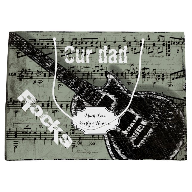 Bolsa De Regalo Grande Rocas de nuestro papá (Anverso)